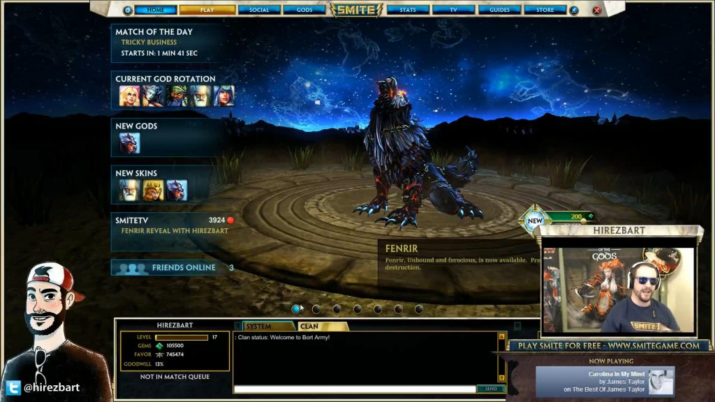 Login Screen 1024x576 SMITE   Alle Infos zu Fenrir!